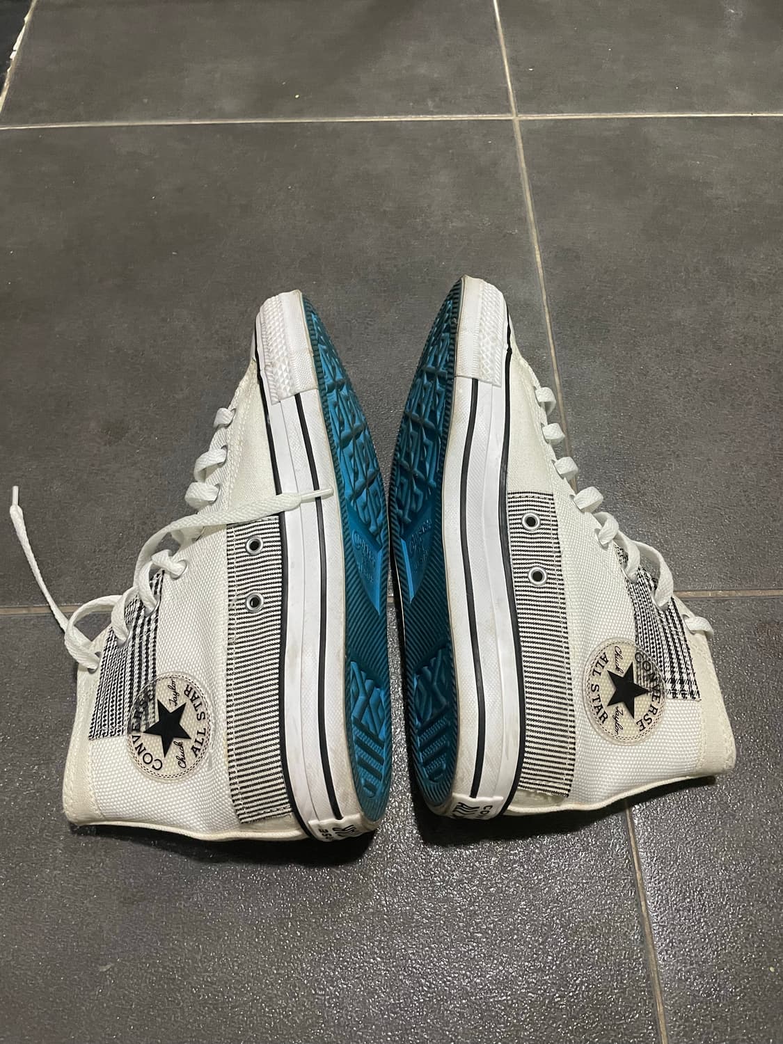 [260]컨버스 척 테일러 올스타 하이 해크드 패션 화이트 세일 블루 상품이미지4