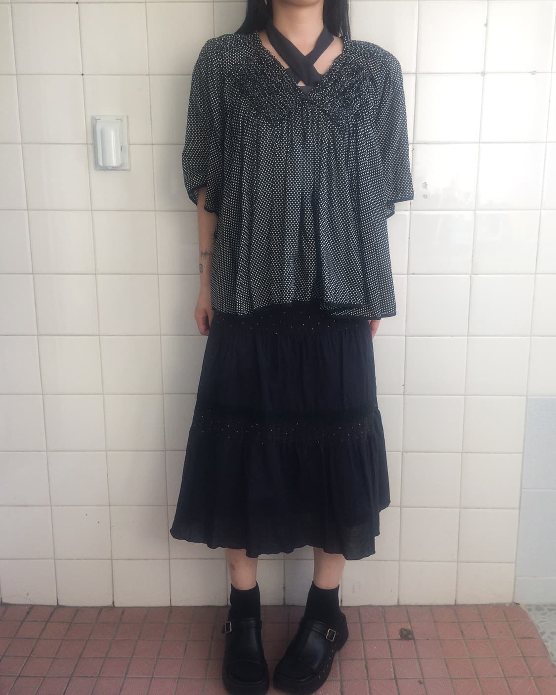 Zucca dot pattern frill blouse 상품이미지6