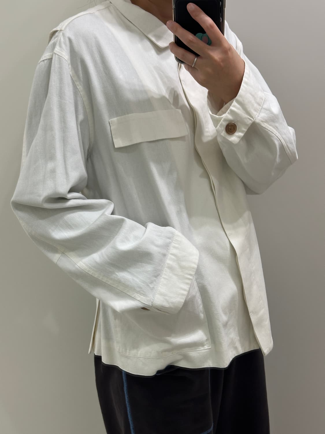 when we will 린넨 자켓 화이트 상품이미지4