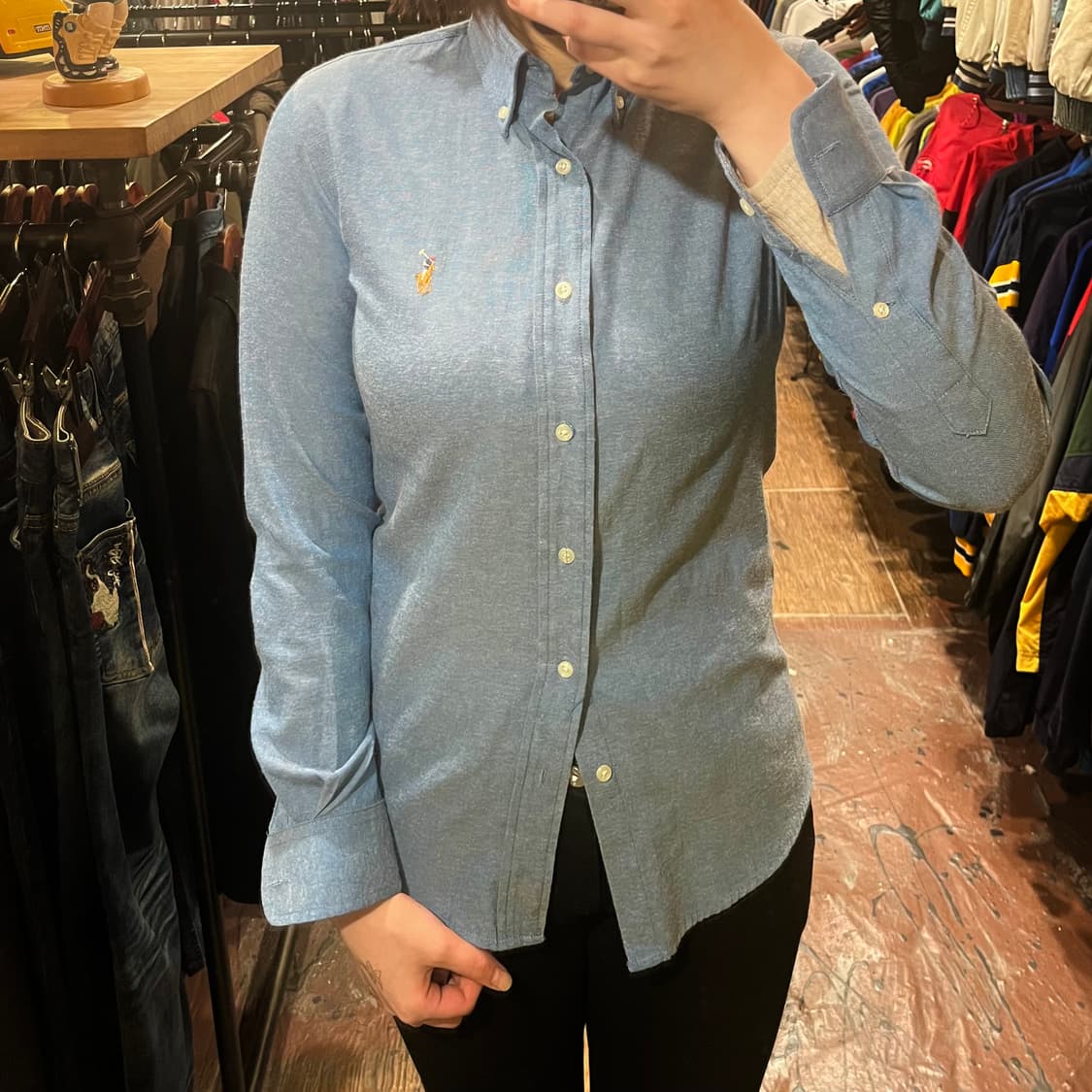 [HI] 폴로 데님 셔츠 상품이미지1