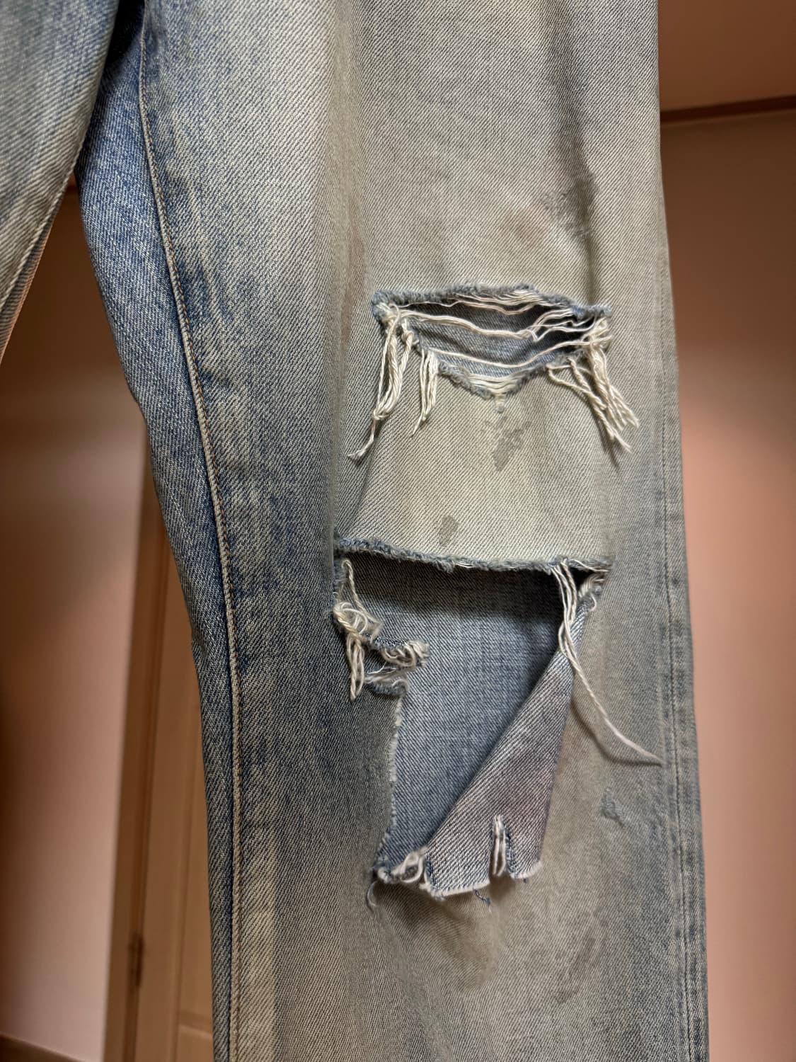 AGING CRASH SELVEDGE DENIM STRAIGHT 5P 상품이미지6