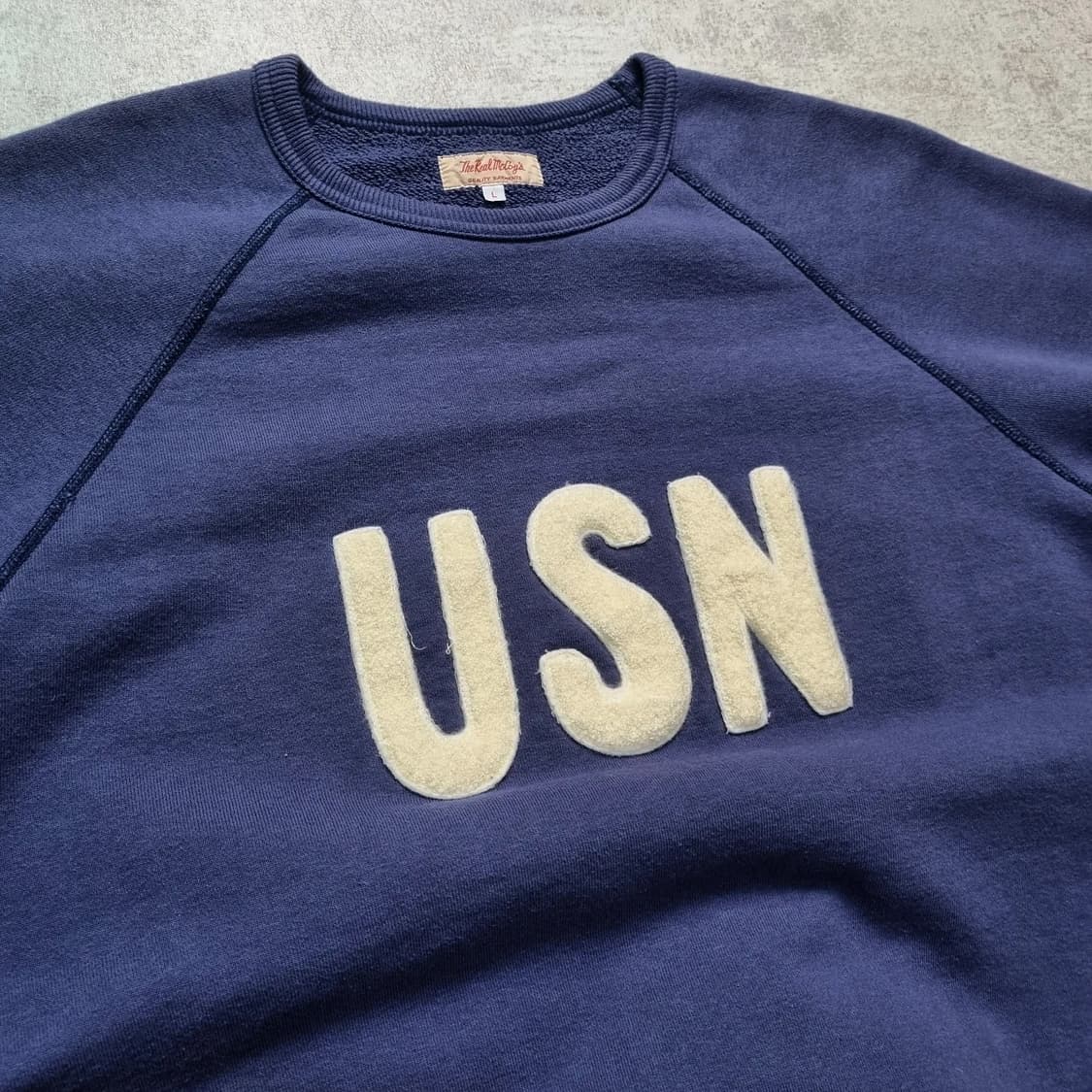 The Real McCoys USN 반팔 스웻셔츠 미사용품 상품이미지2