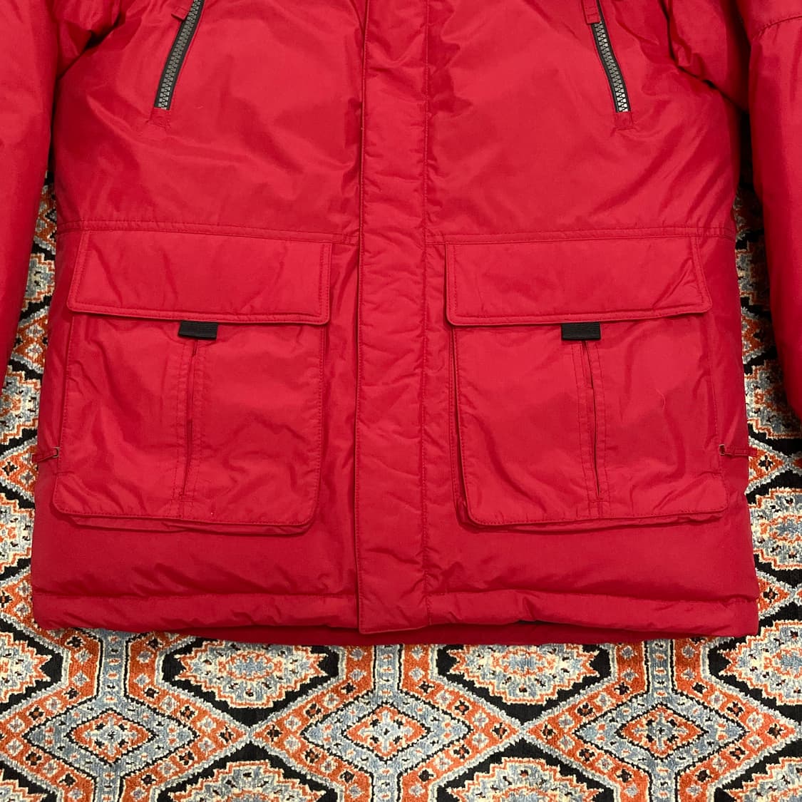몽벨 레드 구스다운 패딩점퍼 남성100 상품이미지3