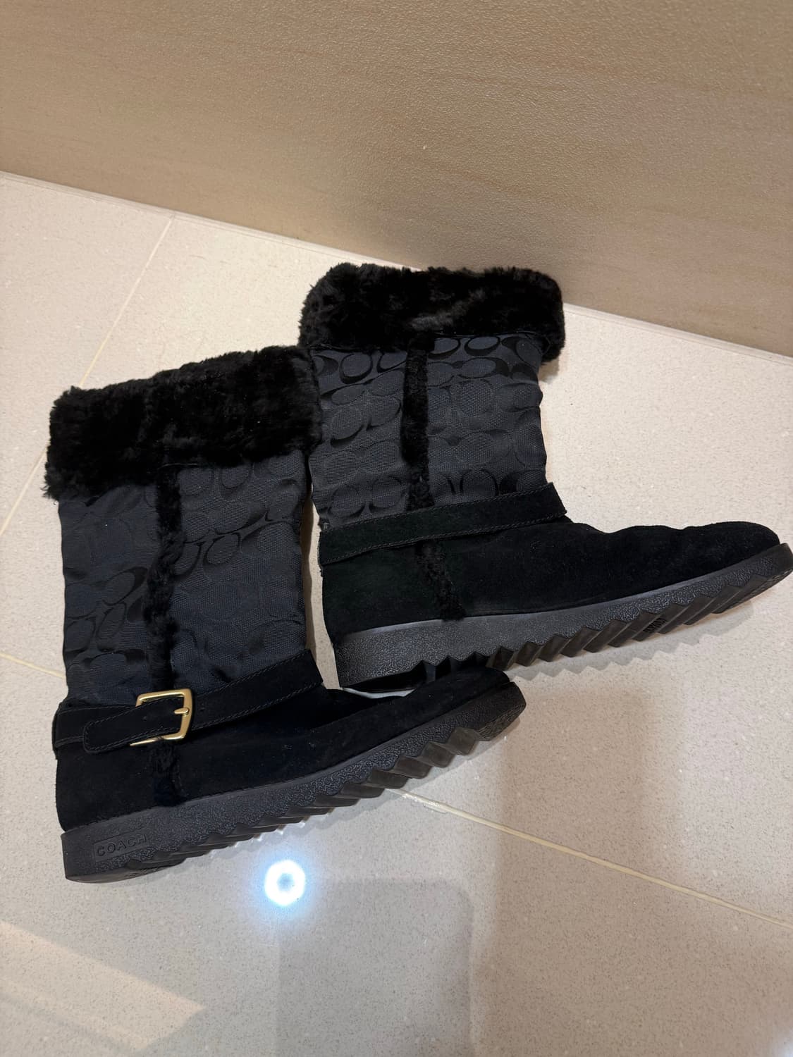 코치 블랙 겨울 부츠 240 롱부츠 어그부츠 여자부츠 구두 단화 플랫 상품이미지1