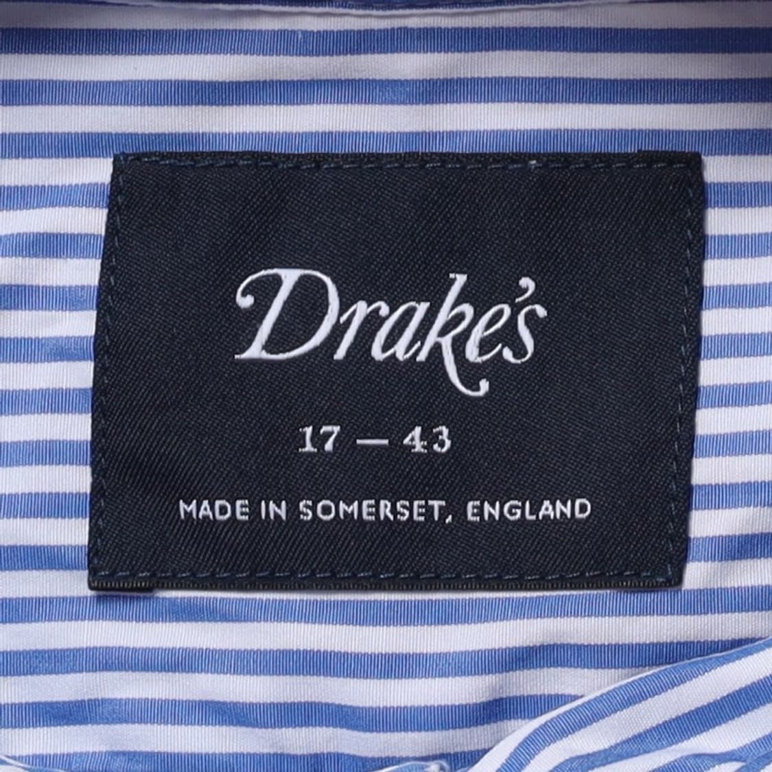 드레익스 Drake's Stripe Cotton Shirt 
 상품이미지7