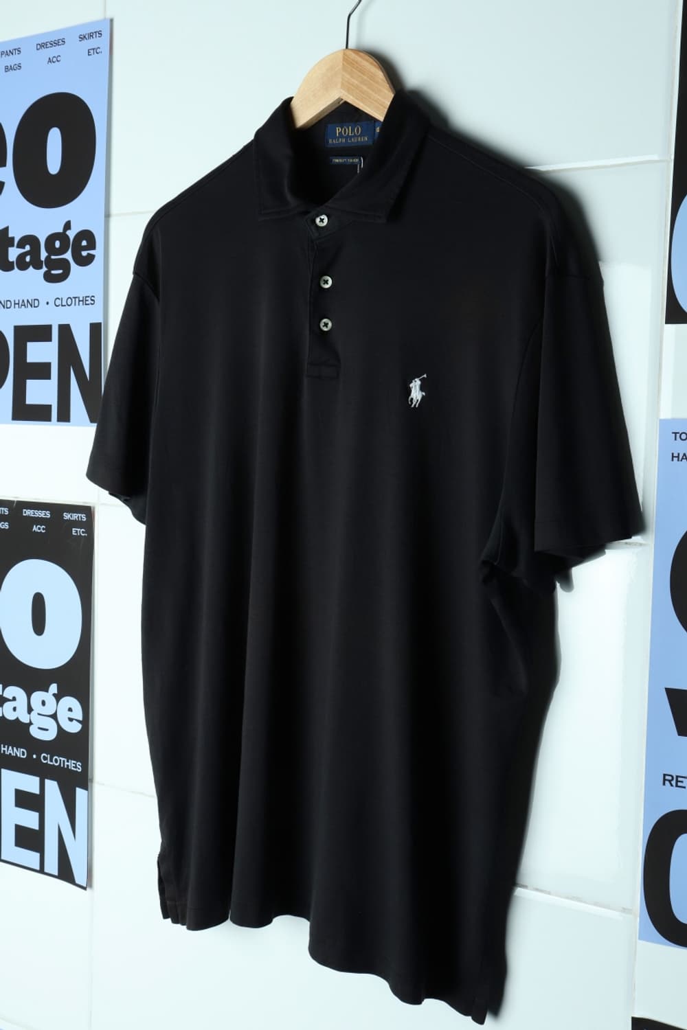 (XL-3XL) 폴로 랄프로렌 반팔 카라 티셔츠 USA 블랙-H30568 상품이미지1