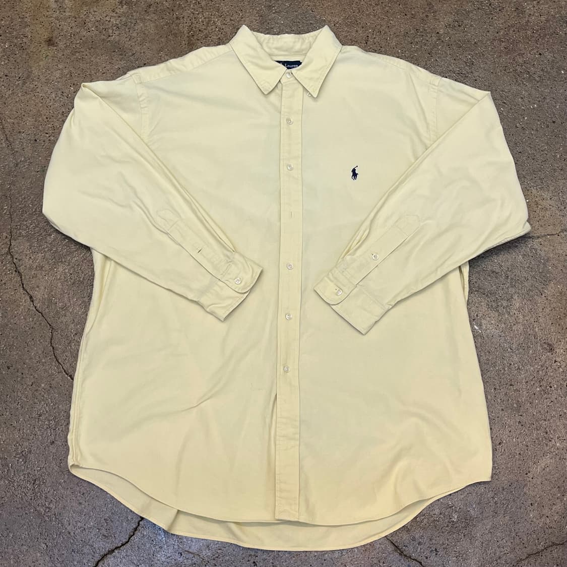 미국 빈티지 폴로랄프로렌 빅사이즈 클래식 옐로우셔츠 남방 상품이미지2