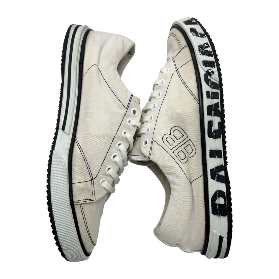 255 발렌시아가 매치 로고 프린트 스니커즈 (EU40) 상품이미지3