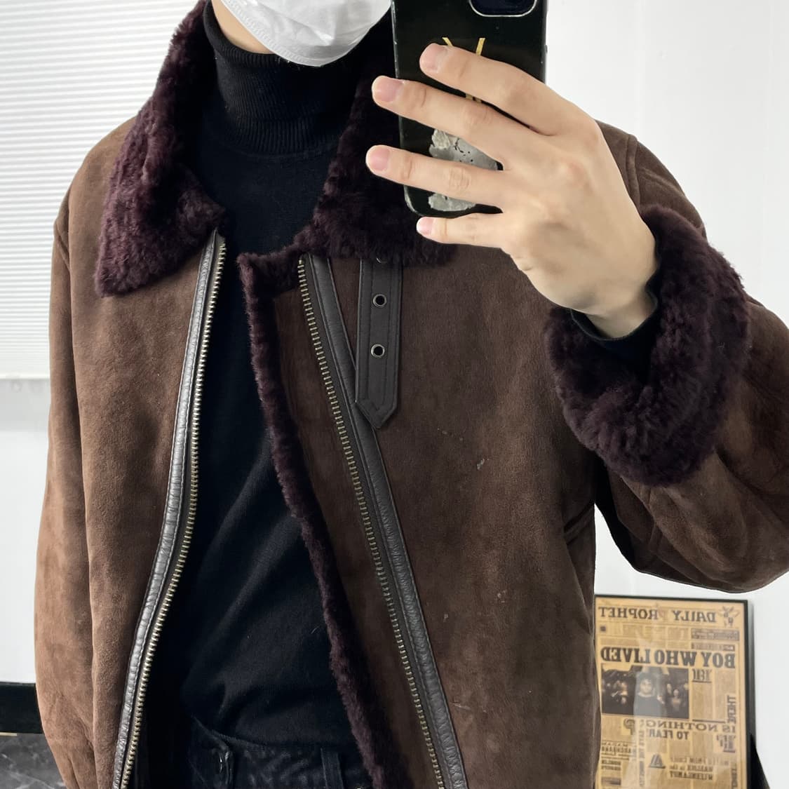 M(L) 양가죽 양털 무스탕 자켓 상품이미지4