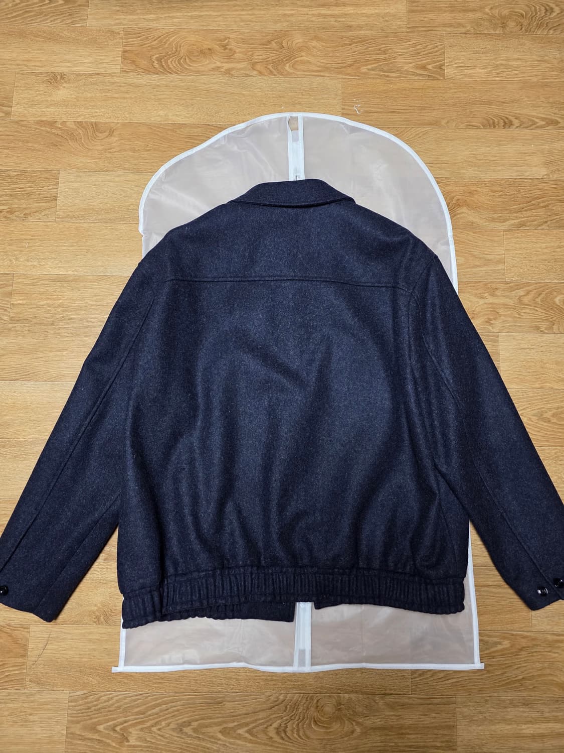 포터리 멜튼 울 블루종 멜란지네이비 3사이즈 상품이미지2