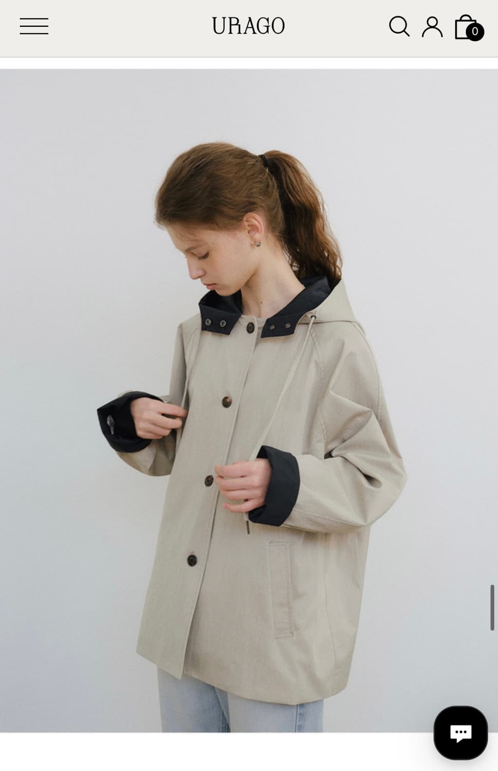 유라고 후드 하프 점퍼 상품이미지3