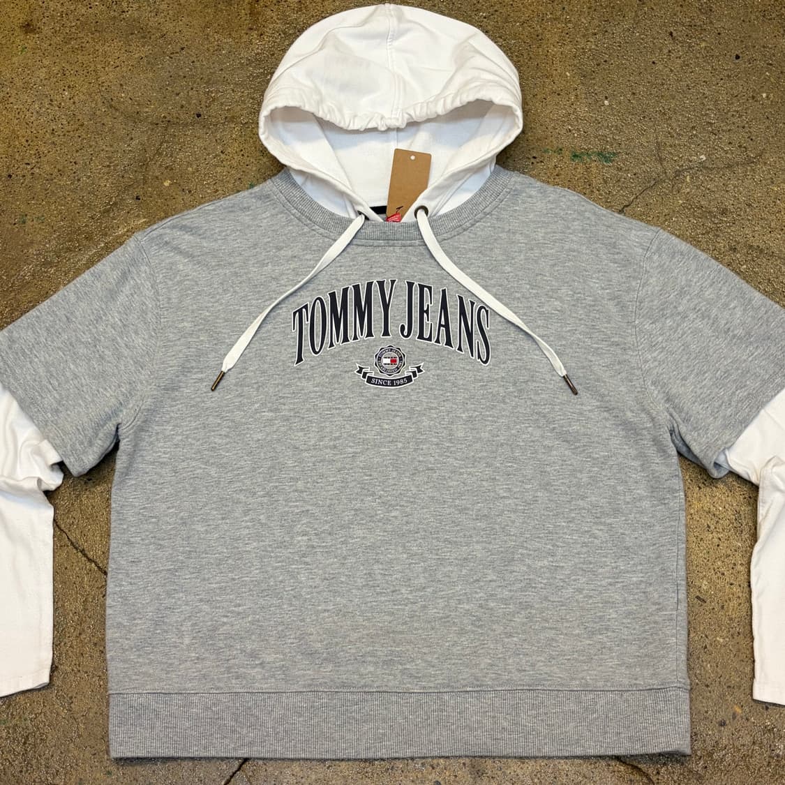 USA 타미진 레이어드 후드티 상품이미지3