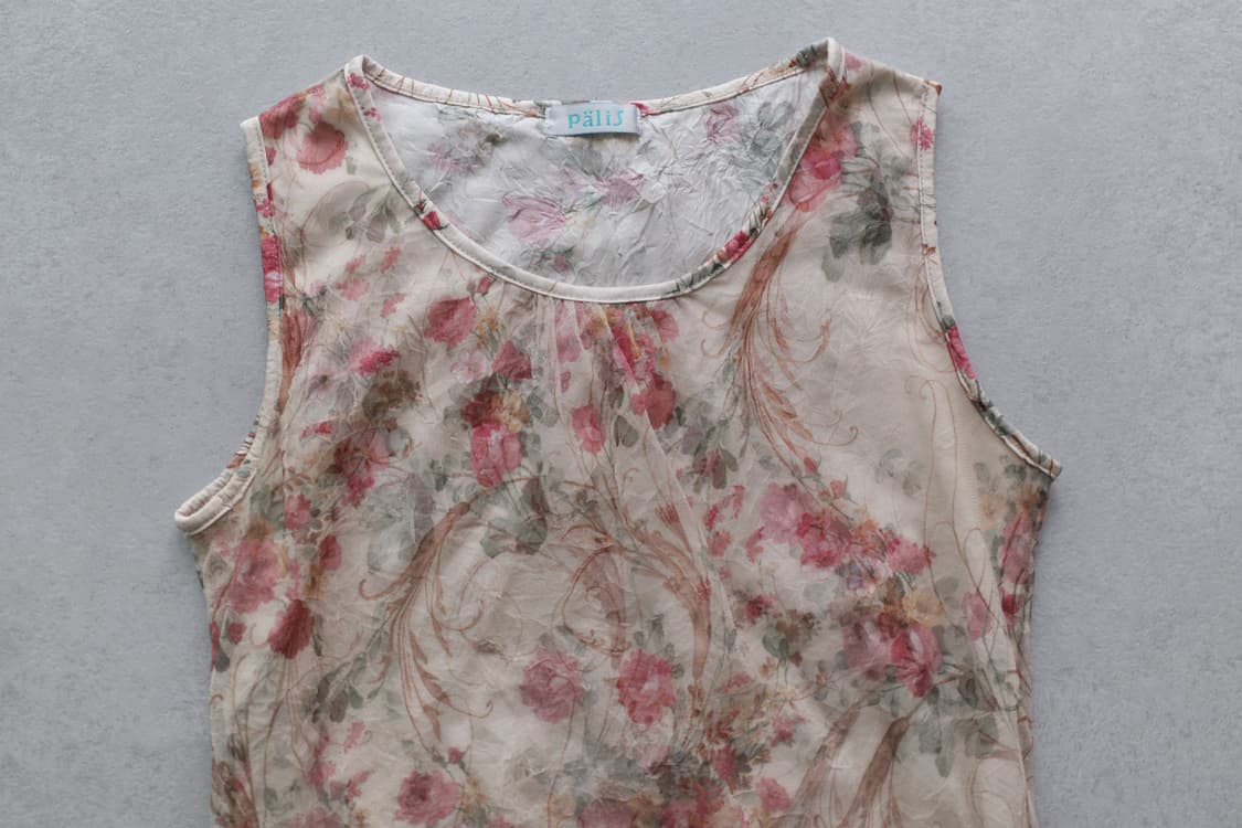flower mesh sleeveless 상품이미지3