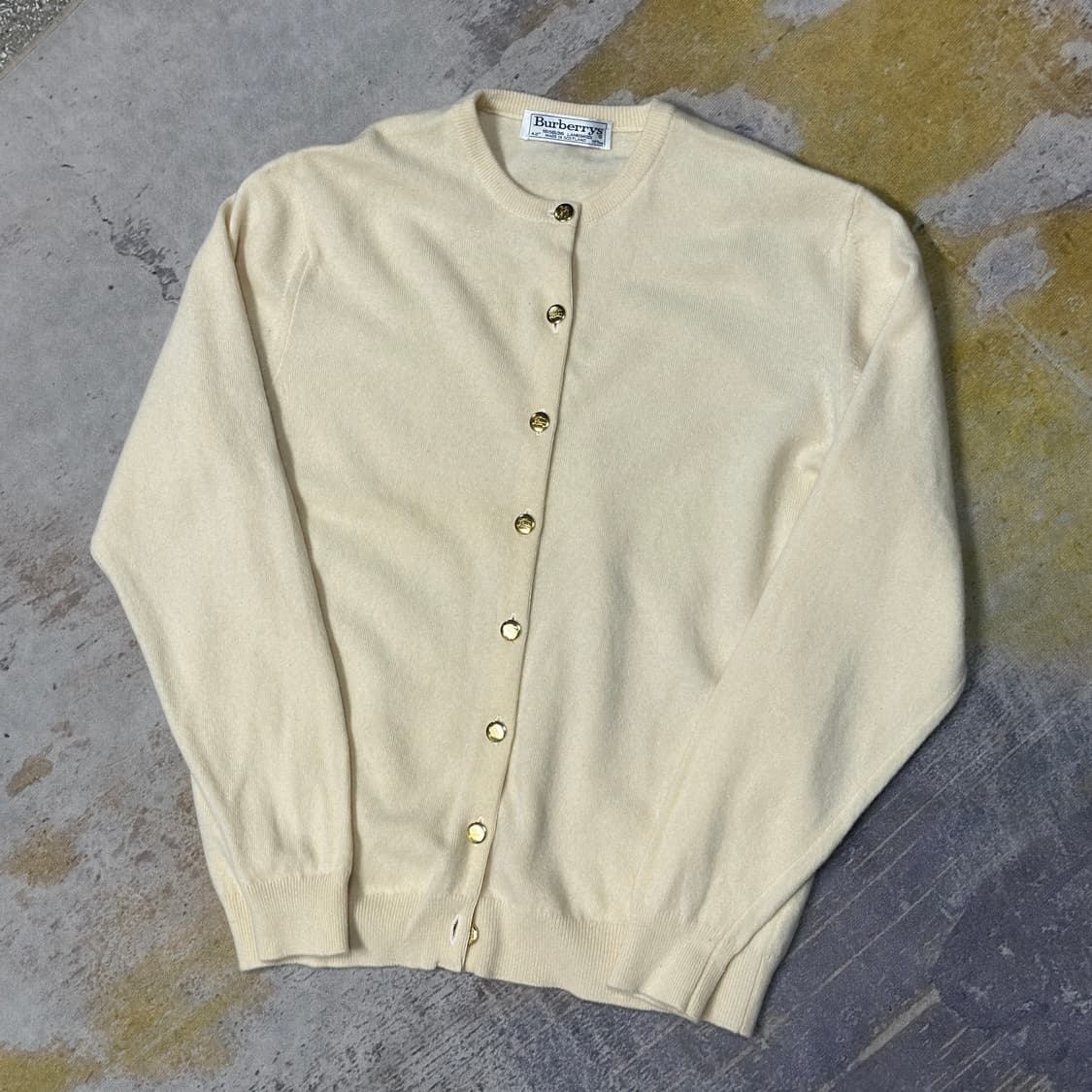 버버리 90s 금장 램스울 니트 가디건  상품이미지1