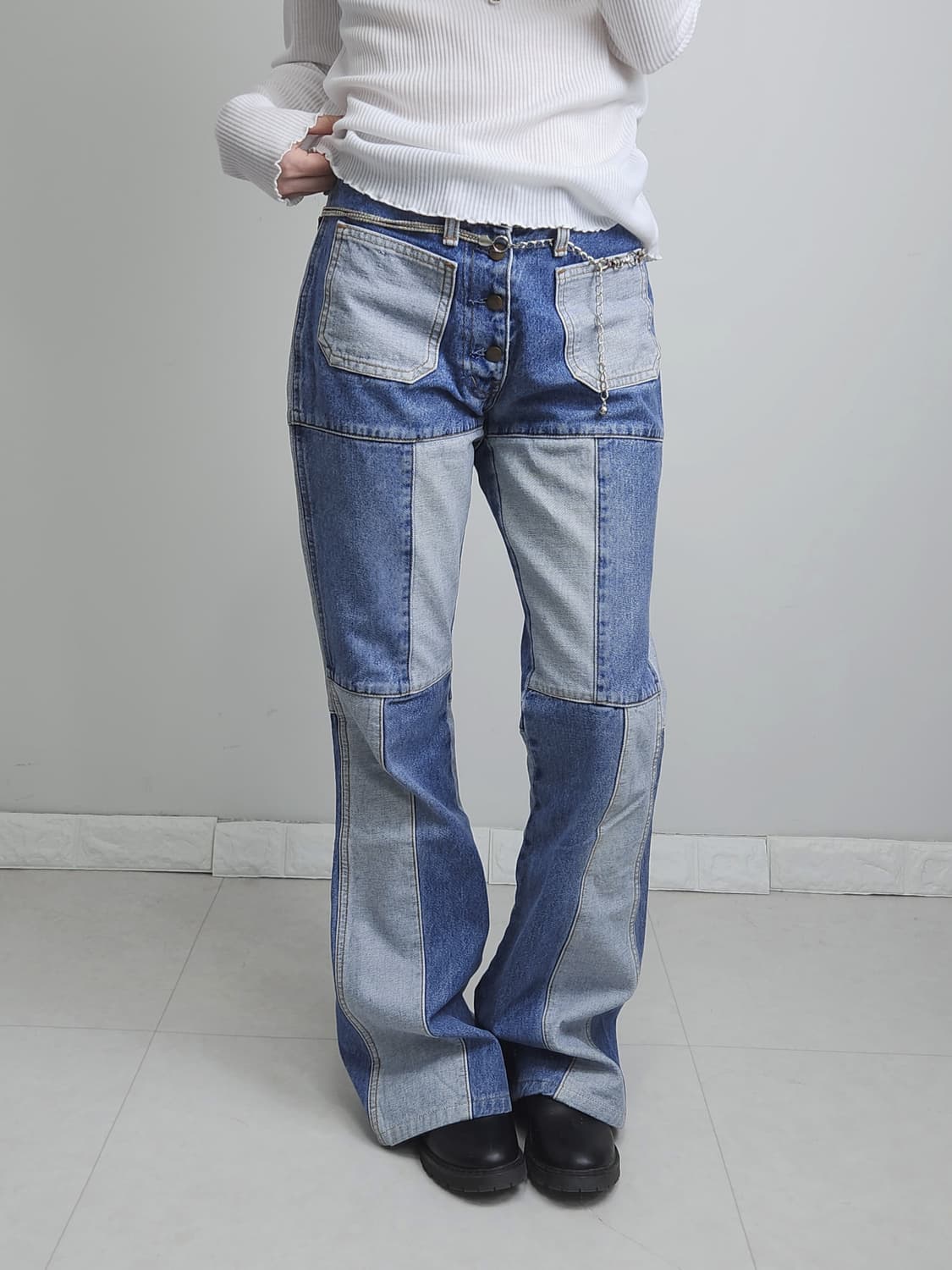 패치워크 데님 팬츠 상품이미지6