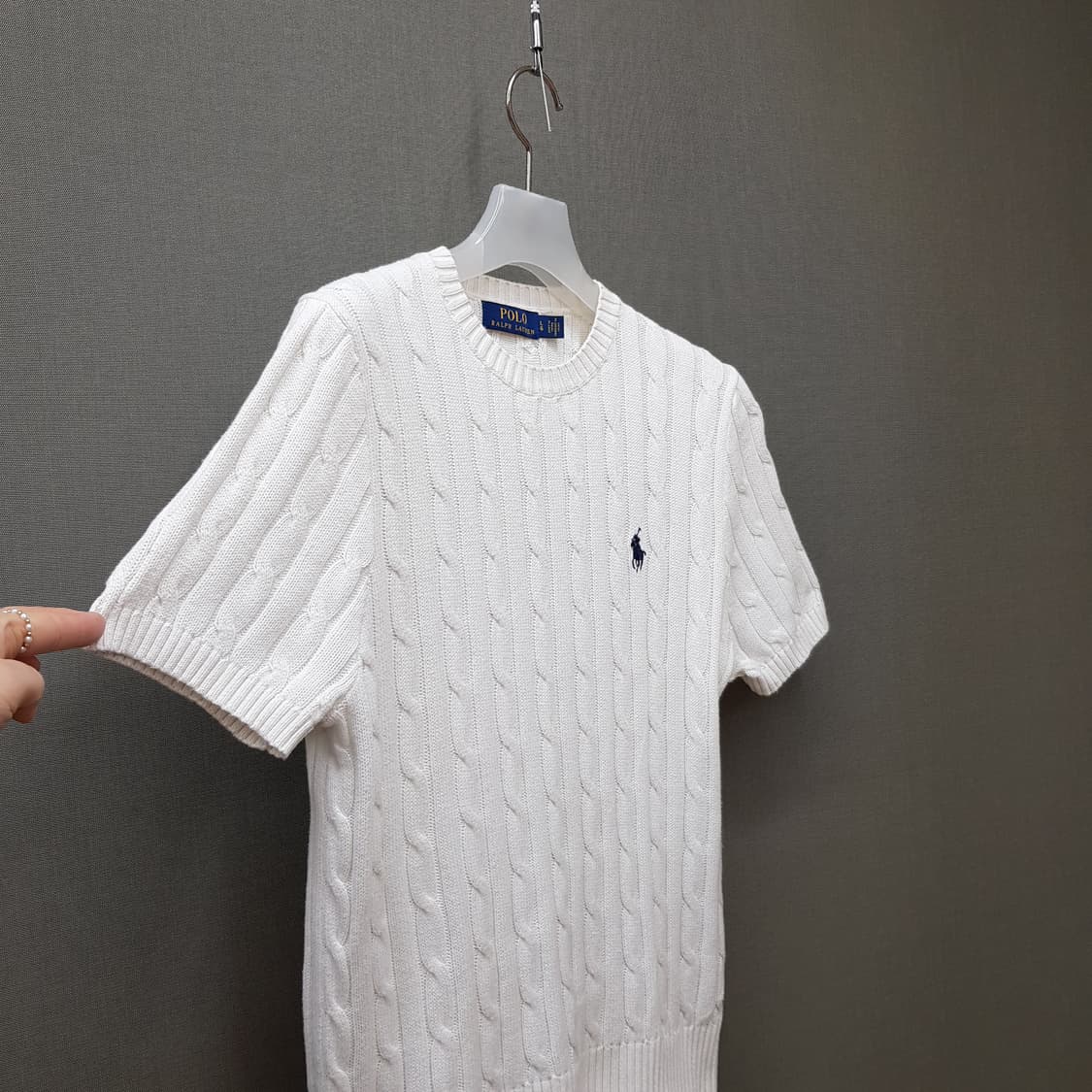 폴로 랄프로렌 케이블 반팔 코튼 니트 LG사이즈 상품이미지3