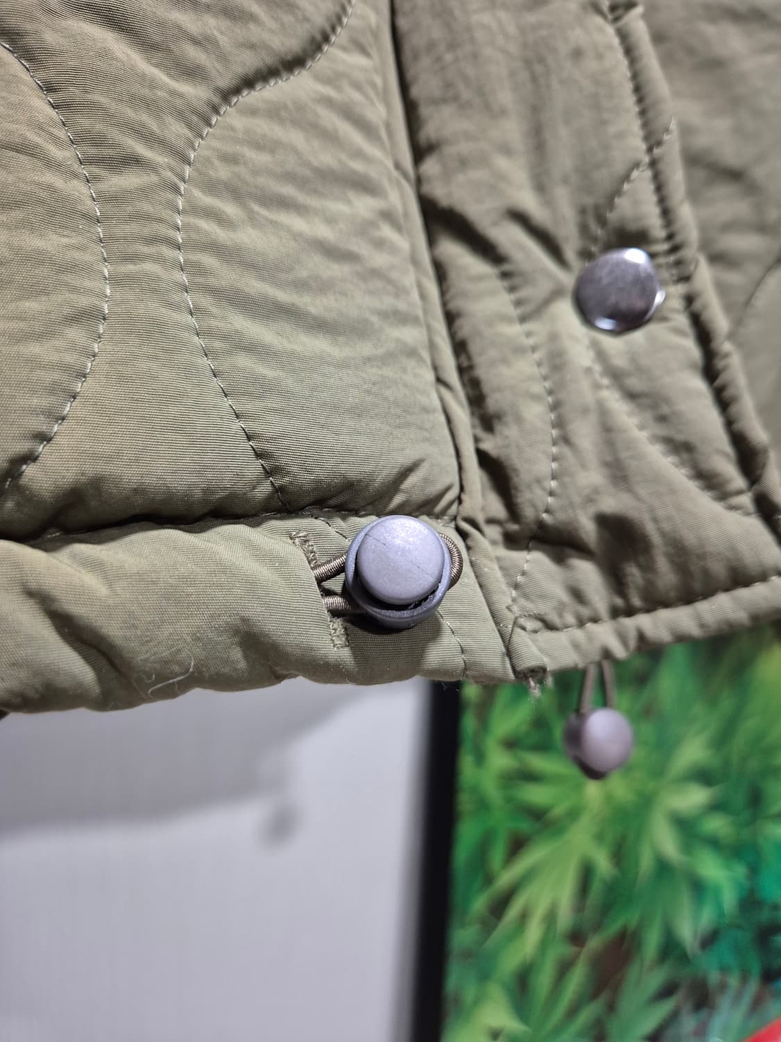 빈티지 카키색 퀼팅 점퍼. 새상품 상품이미지4