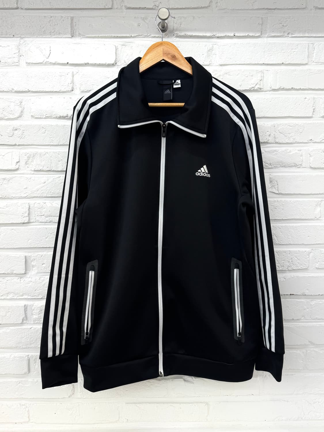 아디다스 블랙 화이트 트랙탑 져지 상품이미지3