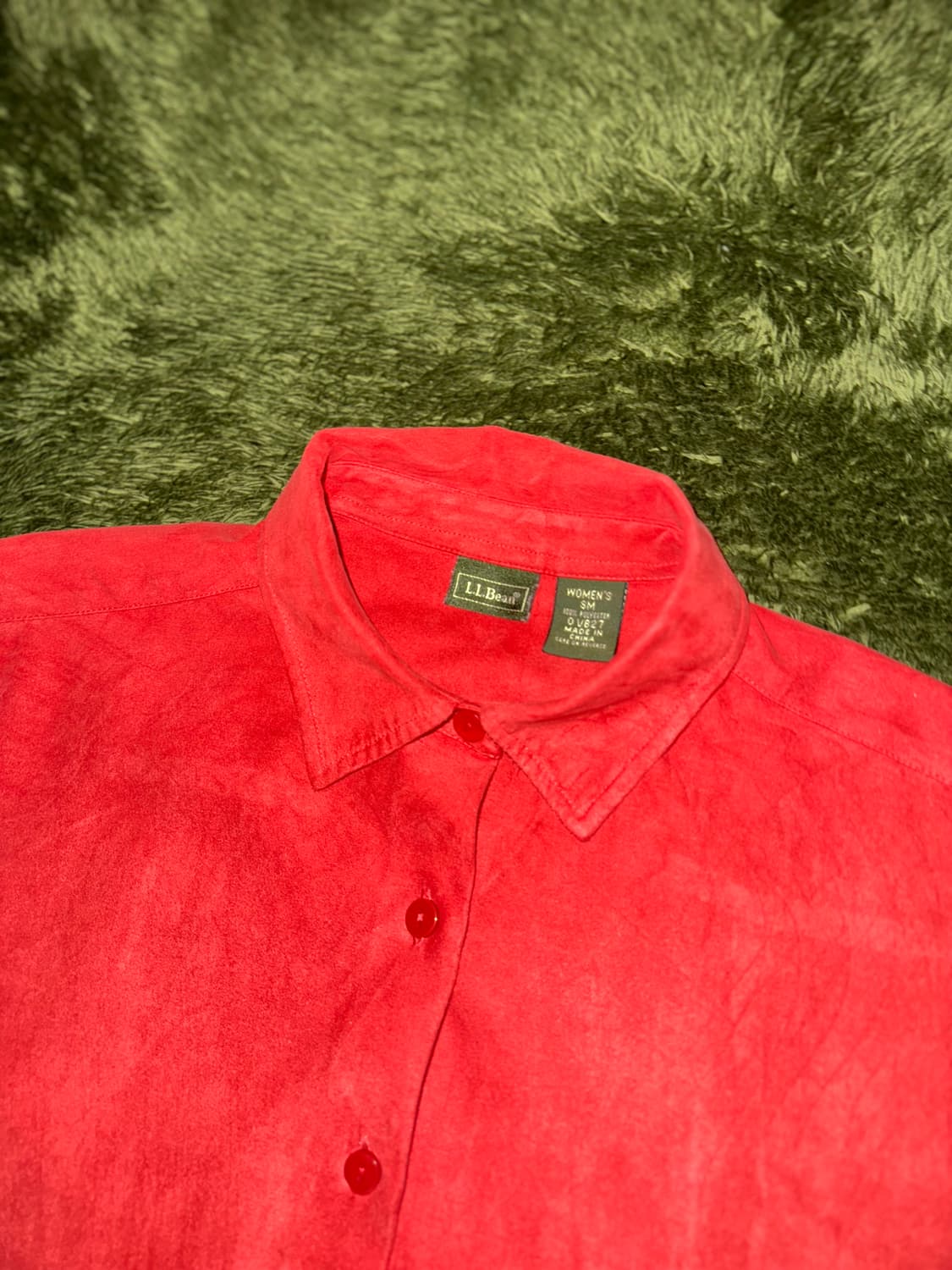 [SM] L.L.Bean 엘엘빈 폴리 텍스쳐드 릴렉스핏 셔츠 레드 상품이미지3