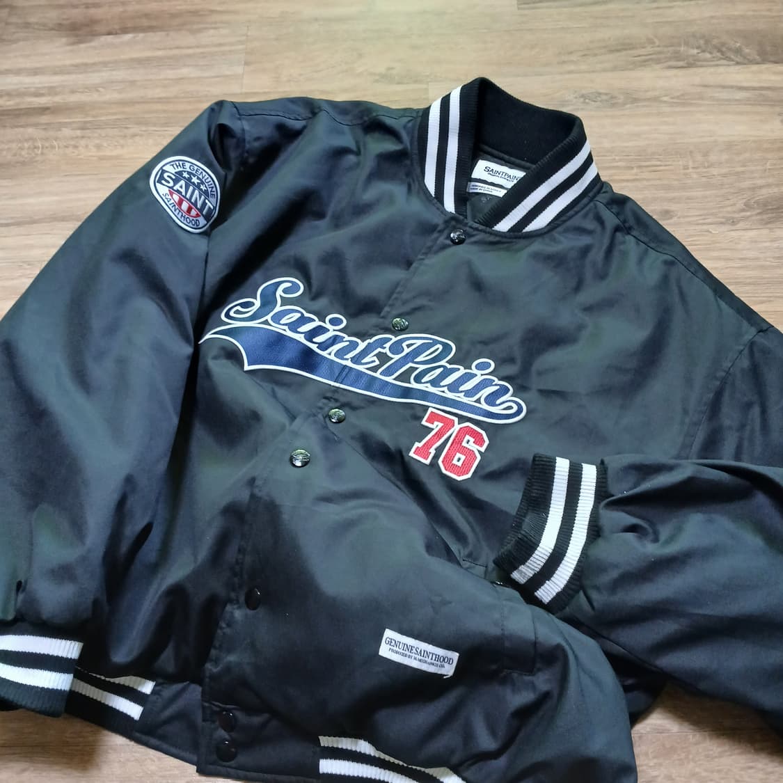 saintpain 세인트페인 바시티 누빔 점퍼 자켓 과잠 야구 상품이미지3