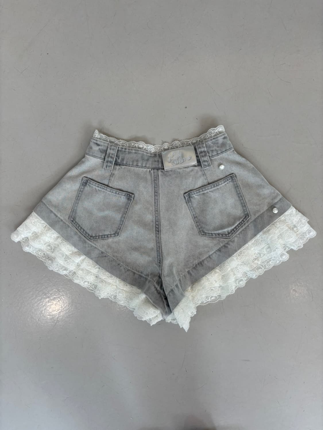 (New) 13de Marzo Lace Denim Shorts 상품이미지5