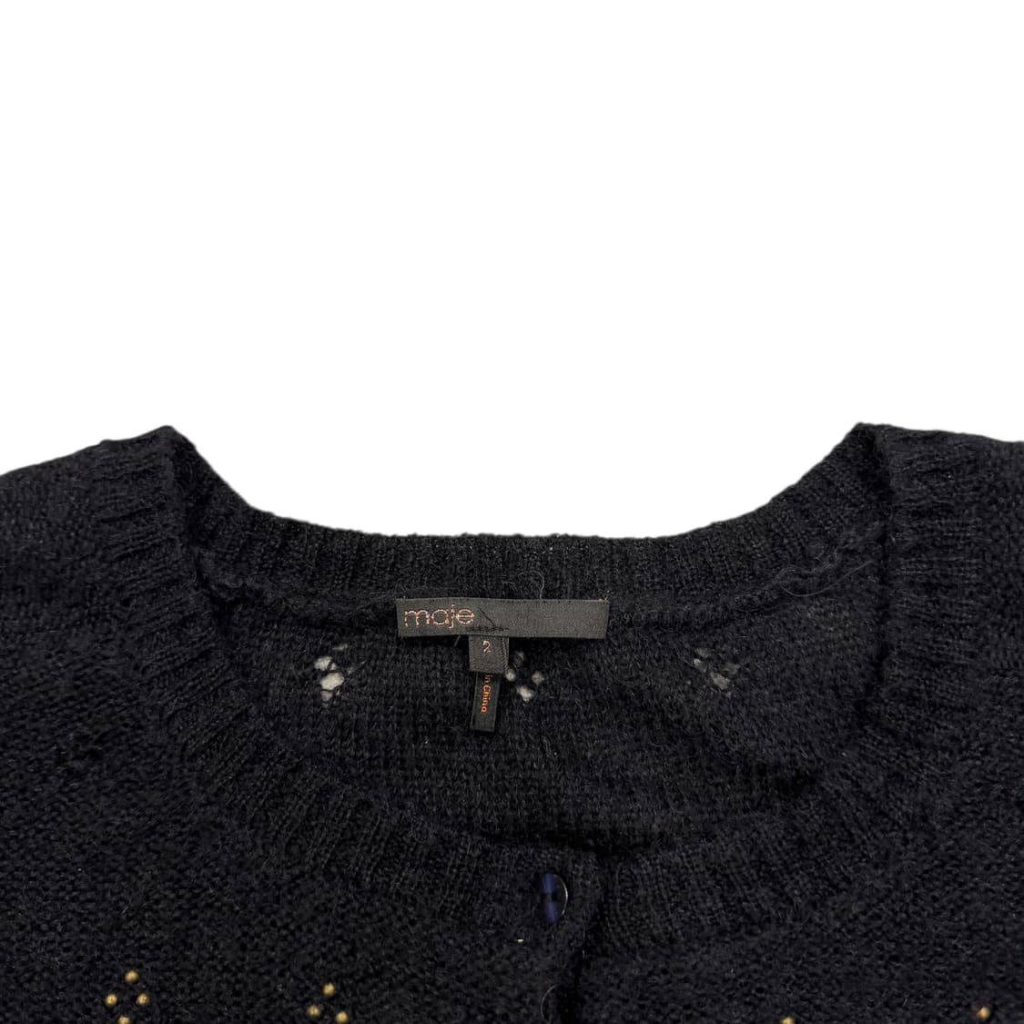 maje 마쥬 블랙 모 모헤어 가디건 블랙 2 상품이미지3