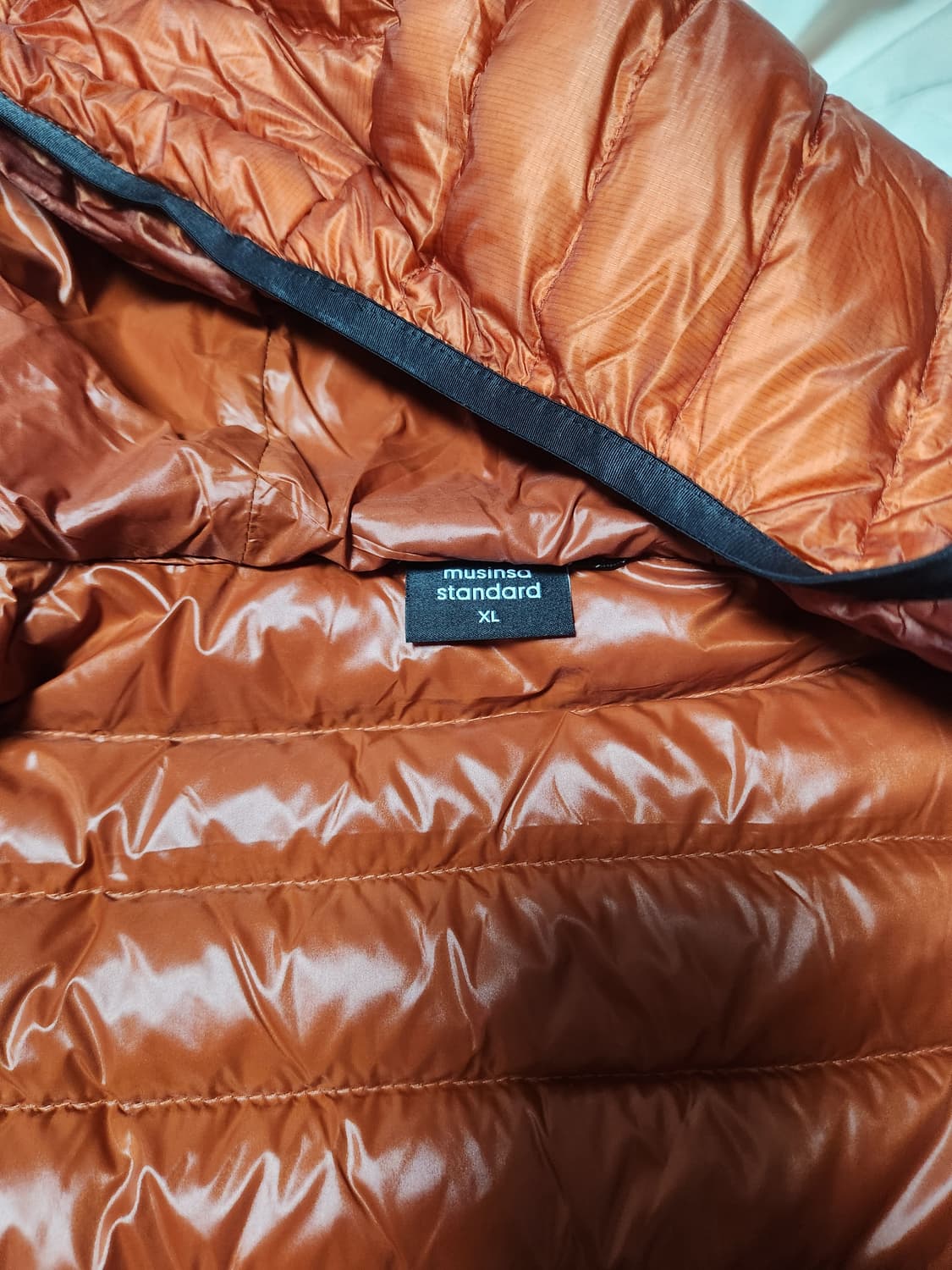 [시티 레저] 시어 립스탑 후디드 라이트 다운 재킷 경량패딩 [오렌지] 상품이미지3