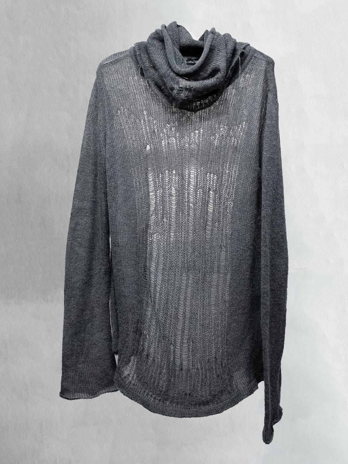 BLACKMERLE distressed mohair knit / grey 상품이미지1