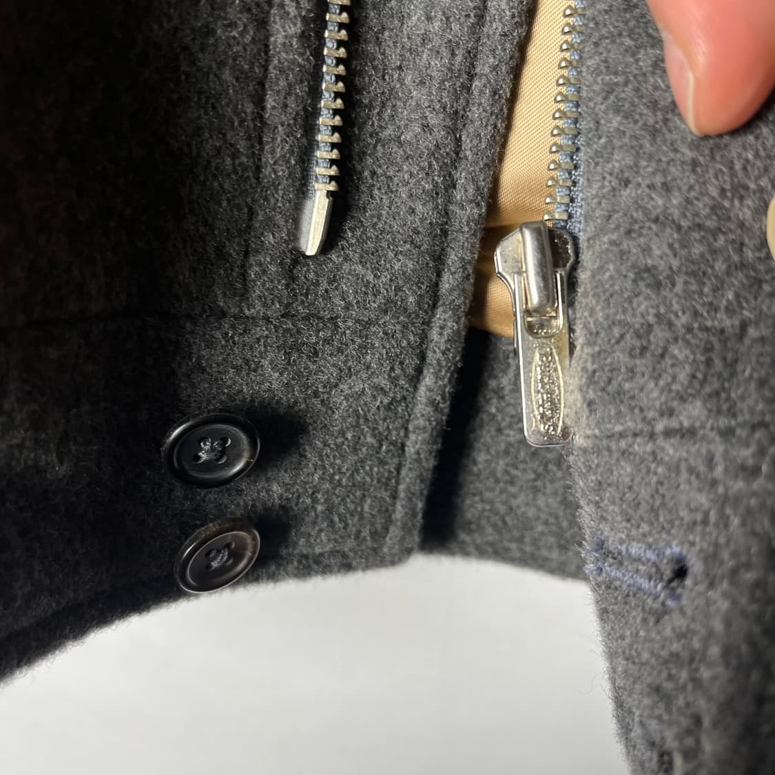 [Burberry] 00's 버버리 하이넥 히든 울 자켓 상품이미지4