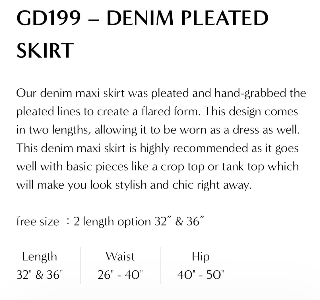 공디드디자인 GD199 denim pleated skirt 상품이미지4