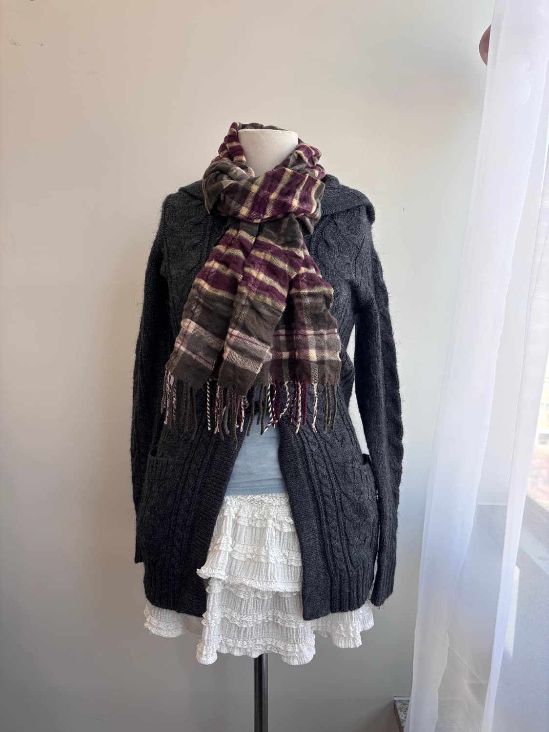 재패니즈 셔링 타탄체크 머플러 상품이미지4