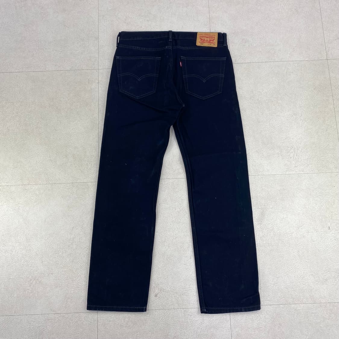 리바이스 505 레드 탭 블랙 스트레이트 데님 진 (33) 상품이미지3