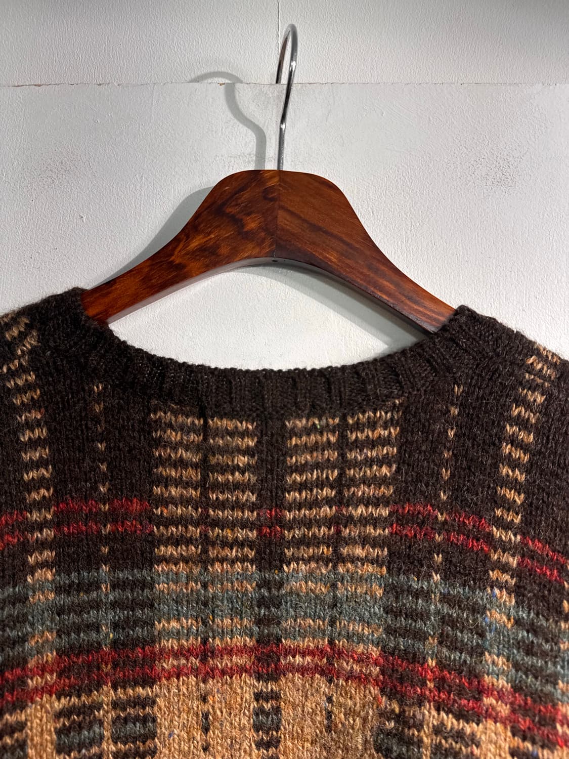 LL BEAN 엘엘빈 1980년대 빈티지 울 100% 니트 L C507 상품이미지6