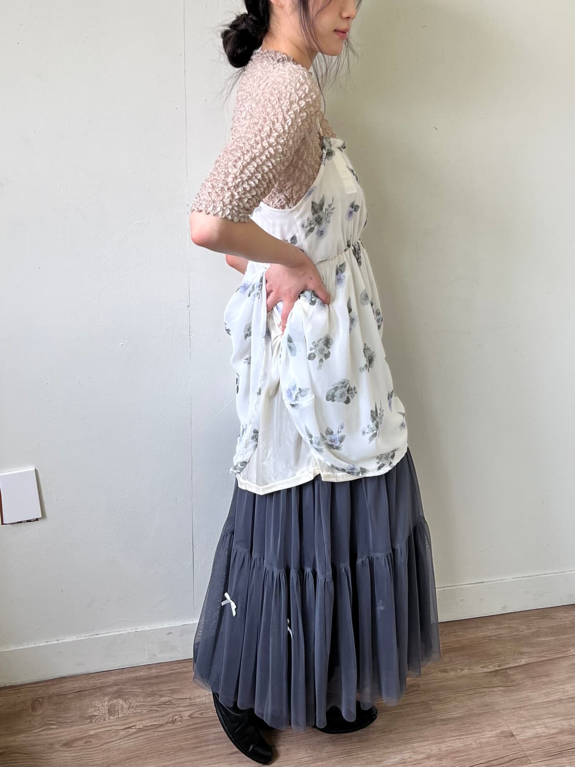 NICE CLAUP 플라워 원피스 상품이미지7