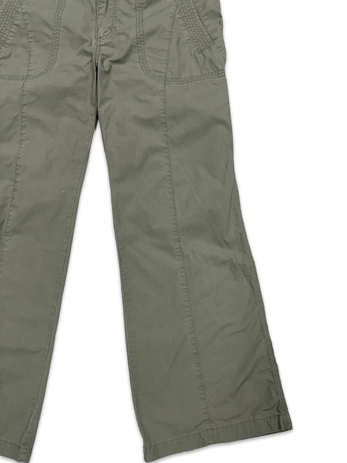 빈티지 y2k 카키 라인 와이드 팬츠 상품이미지3