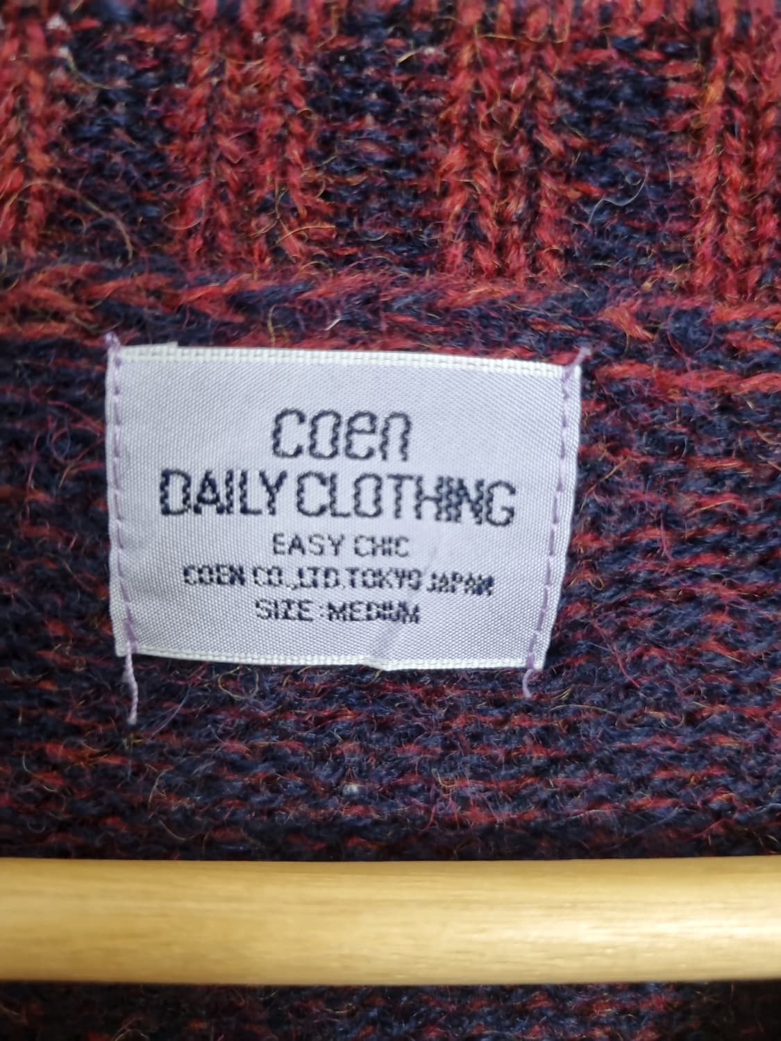 COEN DAILY CLOTHING 빈티지 와인 니트  상품이미지7
