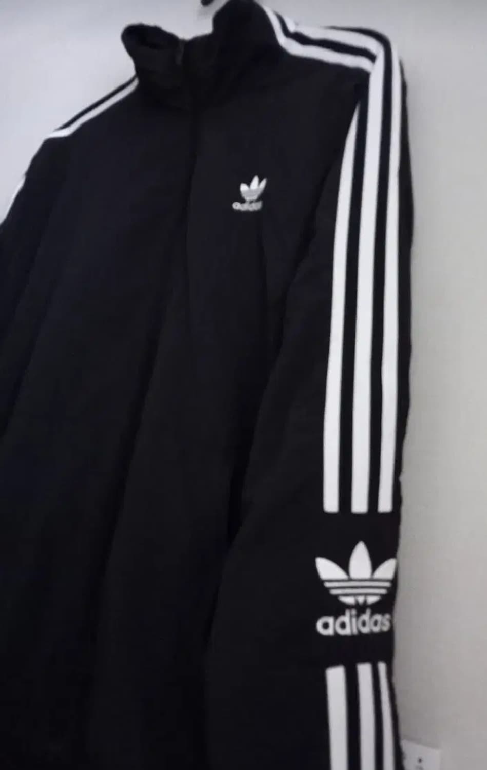 아디다스 락업 블랙 검흰 트랙탑 저지 져지집업 95/M 상품이미지2