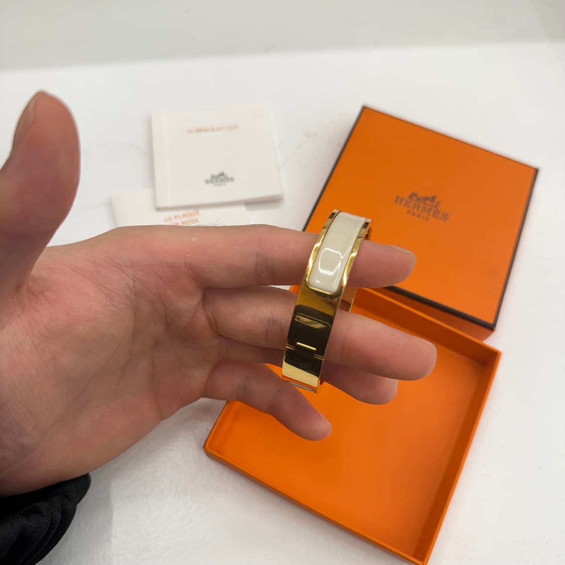 [pm] 에르메스 클릭아슈 화이트 골드 상품이미지4