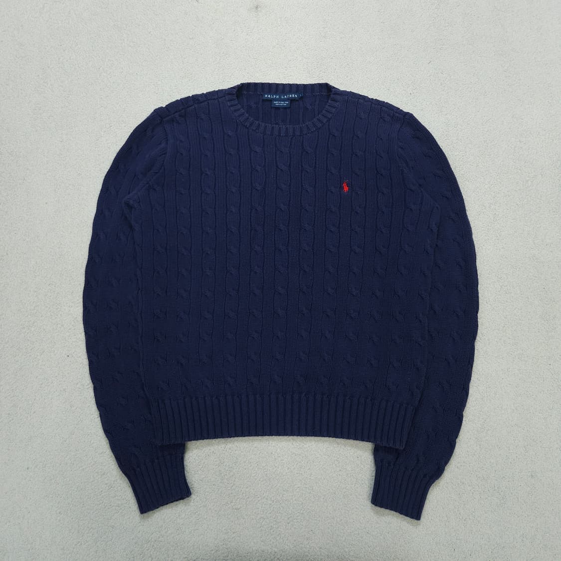 폴로 랄프 로렌 케이블 니트 L 네이비 상품이미지1