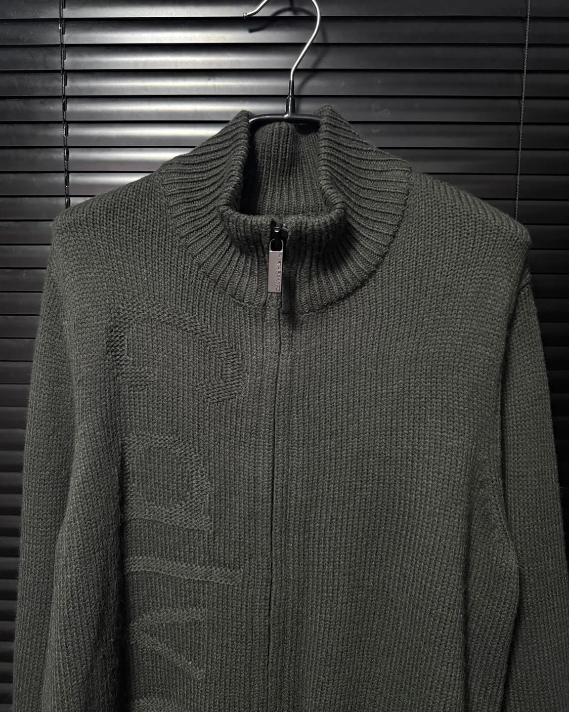 캘빈클라인 진스 ck 카키 니트 집업 스웨터 터틀넥 목폴라 하이넥 M 상품이미지4