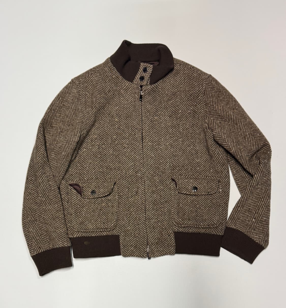 희귀!! 여성 폴로 랄프로렌 스포츠 헤링본 울 블루종 자켓 상품이미지1