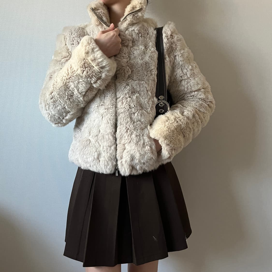 VIGNY 90's Rabbit fur 100% Jacket 상품이미지1