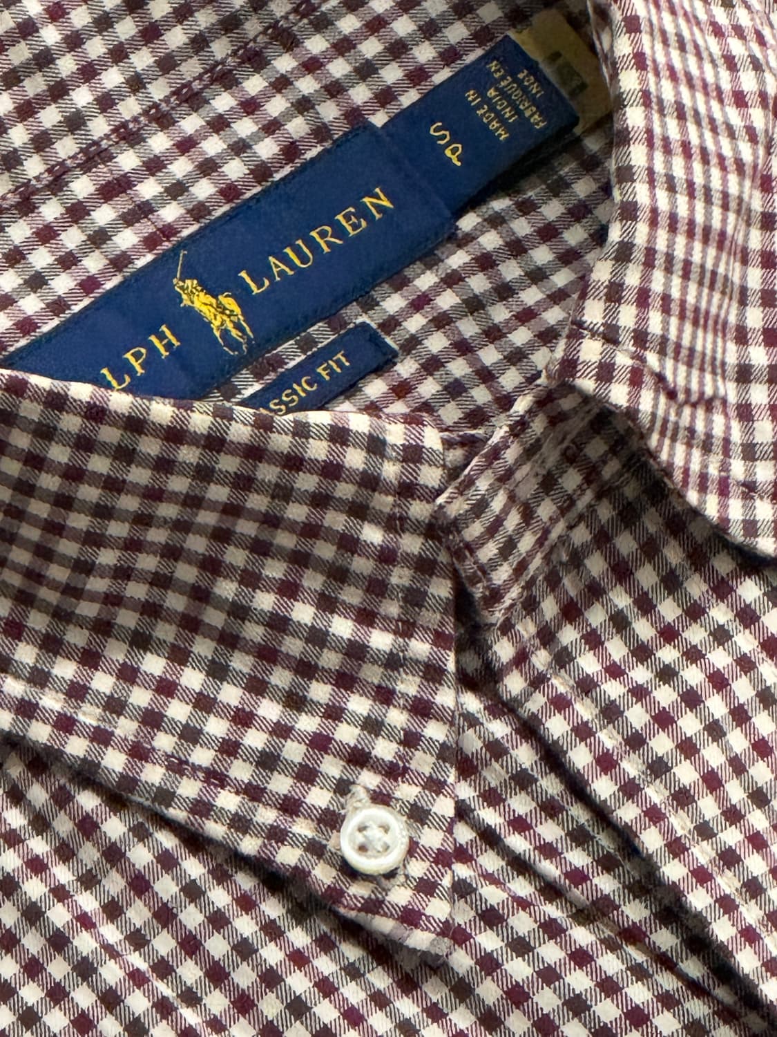 글로 랄프로렌 클래식핏a 사이즈 체크 셔츠 상품이미지2