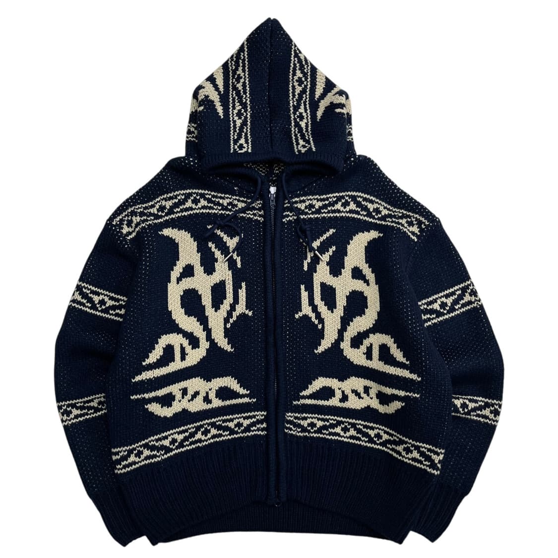 노매뉴얼 코위찬 니트 후드집업 M 상품이미지2