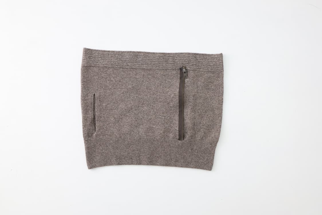 울리카상투스 집 니트 튜브 탑 Zip knit tube top 상품이미지3