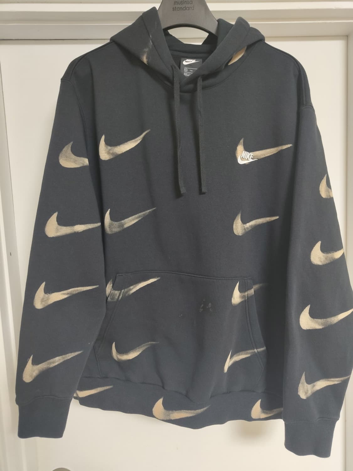 나이키 스우시 블리치드 후드 (블랙) XXL 상품이미지3