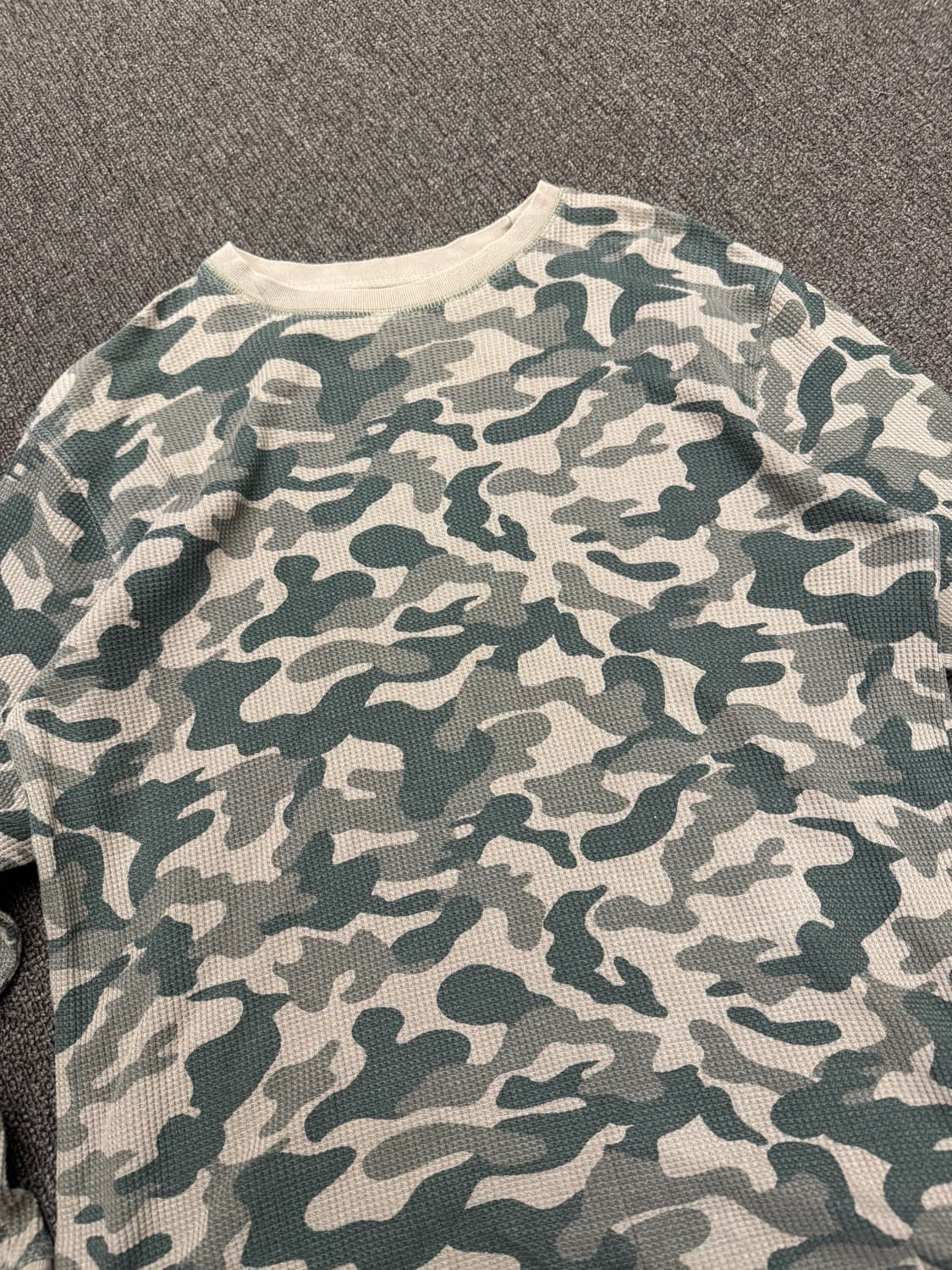 OS)Liberty&Valor 빈티지 카모 패턴 와플 롱슬리브 상품이미지2