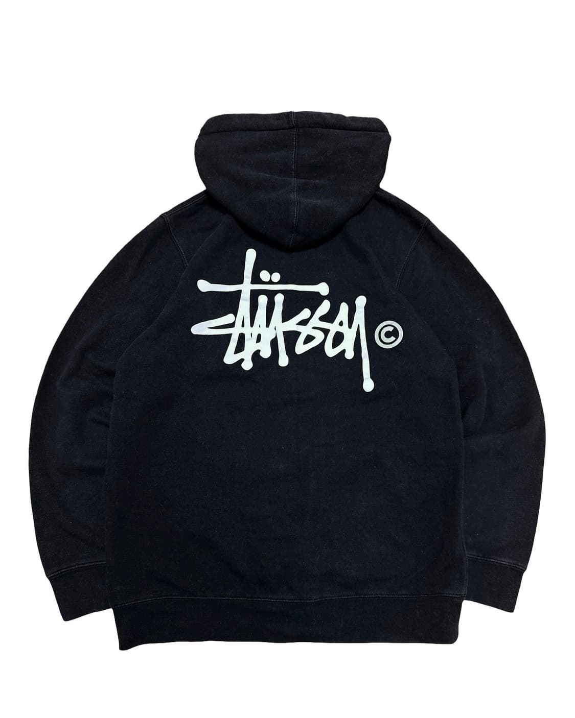 스투시 베이직 빅스탁 블랙 후드집업 상품이미지3