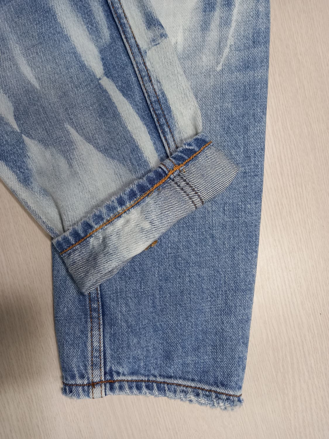 36 ZARAMAN 데미지워싱 상하스판 슬림일자진 36-431 상품이미지6