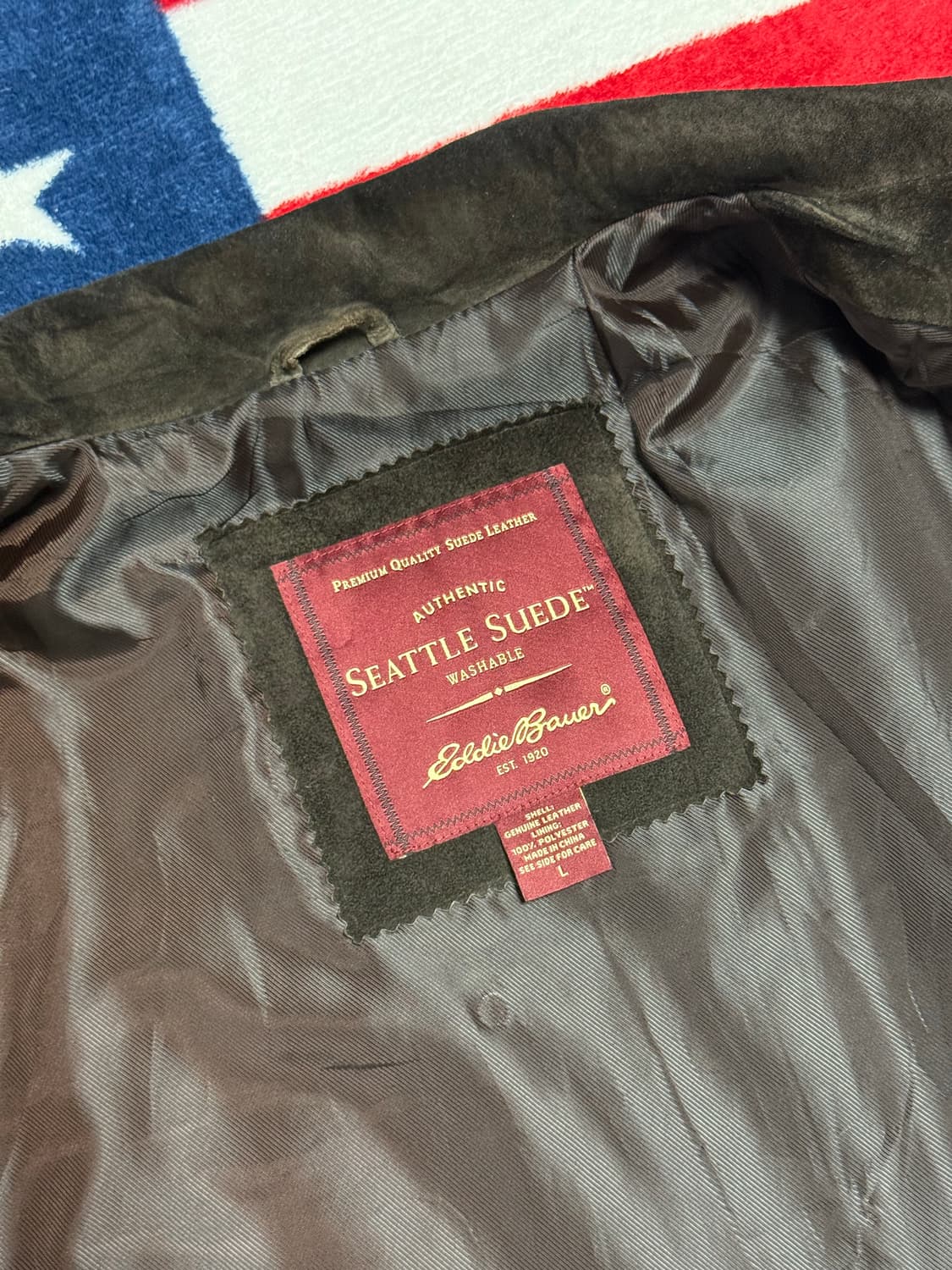 에디바우어 스웨이드 레더 자켓 Eddie Bauer [L]  상품이미지7